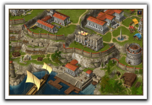 Обустройство государства в игре логотип игры Grepolis